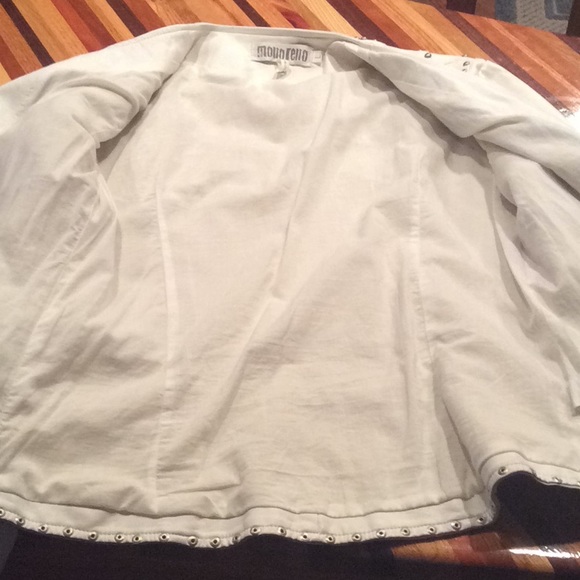 Women’s Monoreno White Studded Jacket Sz Large - Picture 7 of 7